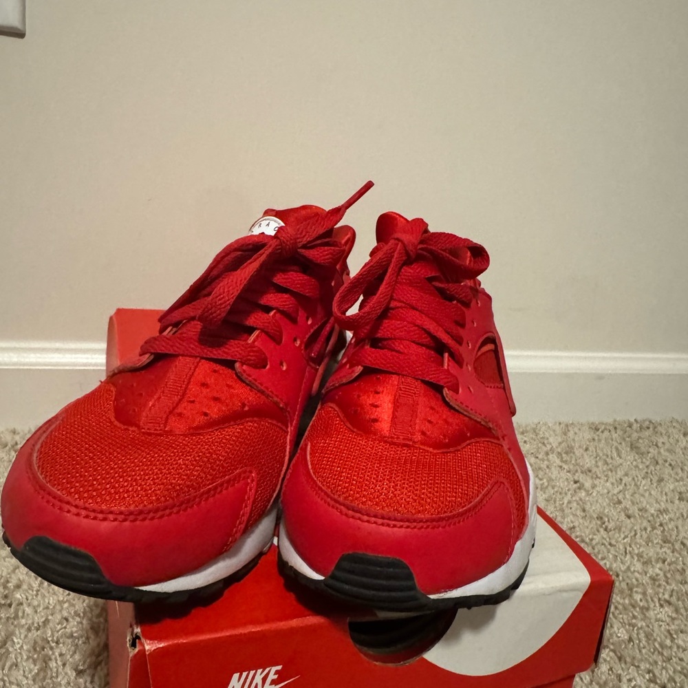 Nike Huarache Run Kids Bright Red Sneakers